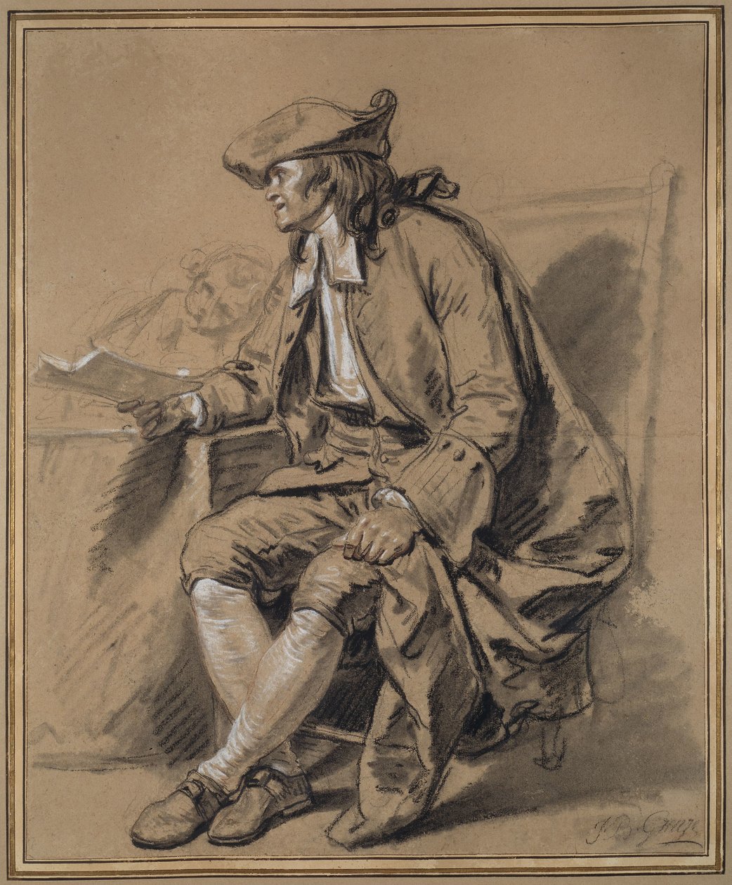 Der Notar: Eine Studie für "Der Ehevertrag" von Jean Baptiste Greuze