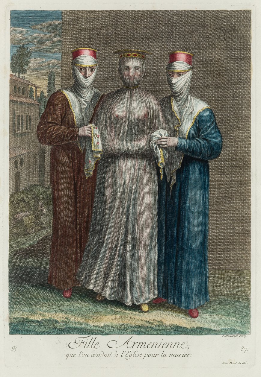 Armenische Braut vor der Hochzeit, 1714 von Jean Baptiste Haussard