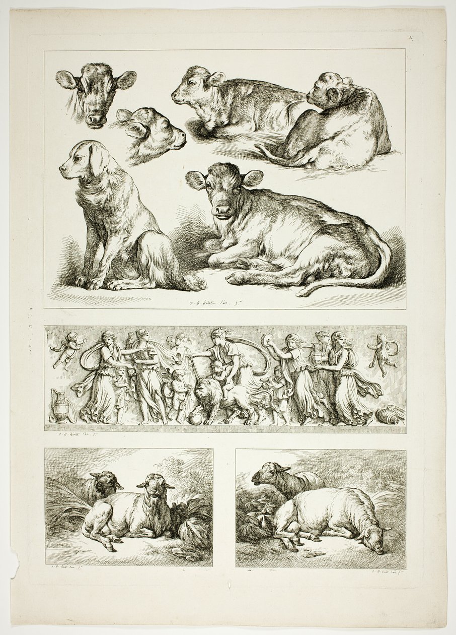 Tafel 20 von 38 aus Oeuvres de J. B. Huet von Jean Baptiste Huet