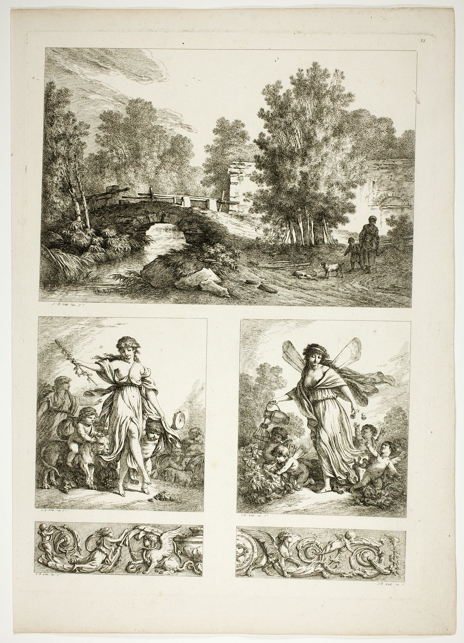 Tafel 22 von 38 aus Oeuvres de J. B. Huet von Jean Baptiste Huet
