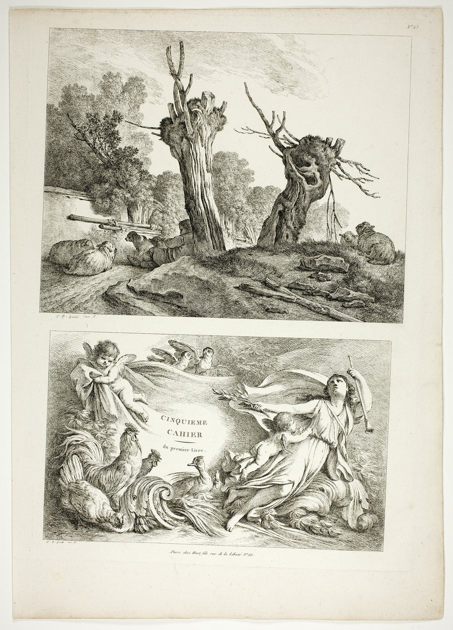 Platte 25 von 38 aus Oeuvres de J. B. Huet von Jean Baptiste Huet