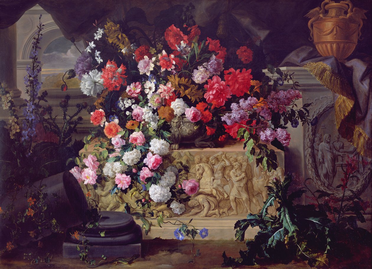 Skulptiertes Gebälk von Jean Baptiste I 1653 1715 Belin