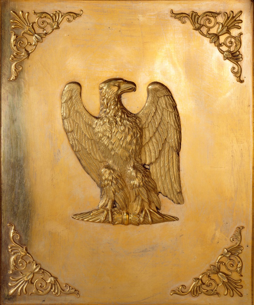 Verzierter Deckel des kaiserlichen Adlers, Symbol von Kaiser Napoleon I. (1769-1821), realisiert von Jean Baptiste Isabey (1767-1855) 1814. Private Sammlung von Jean Baptiste Isabey