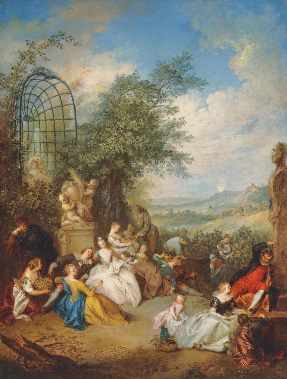 Ein Fest während der Traubenernte von Jean Baptiste Joseph Pater