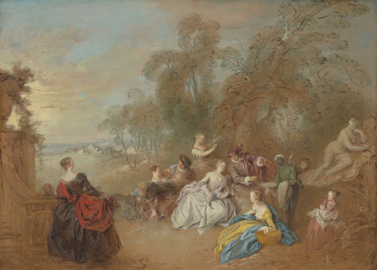 Auf der Terrasse von Jean-Baptiste Joseph Pater