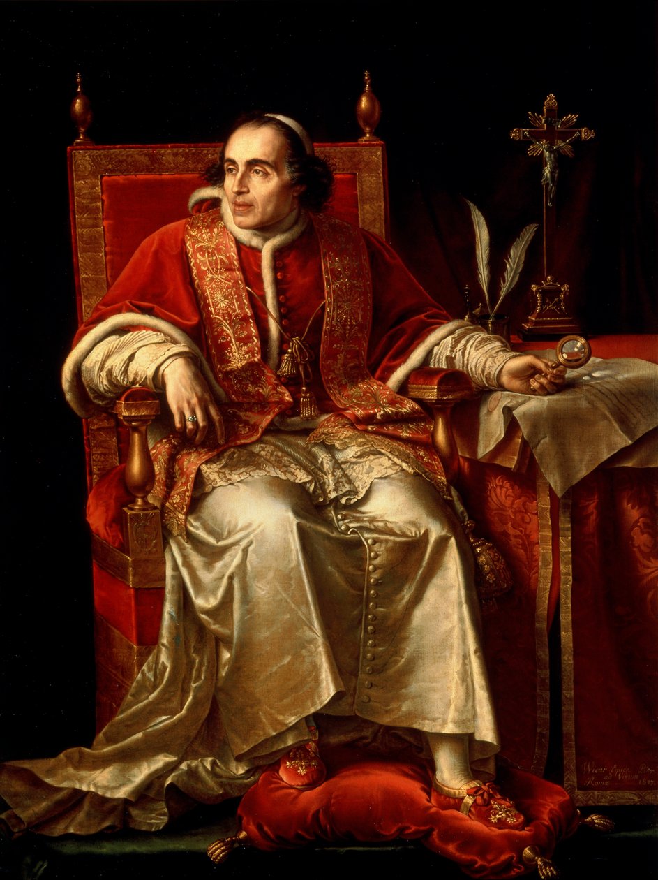 Porträt von Papst Pius VII, 1817 von Jean Baptiste Joseph Wicar