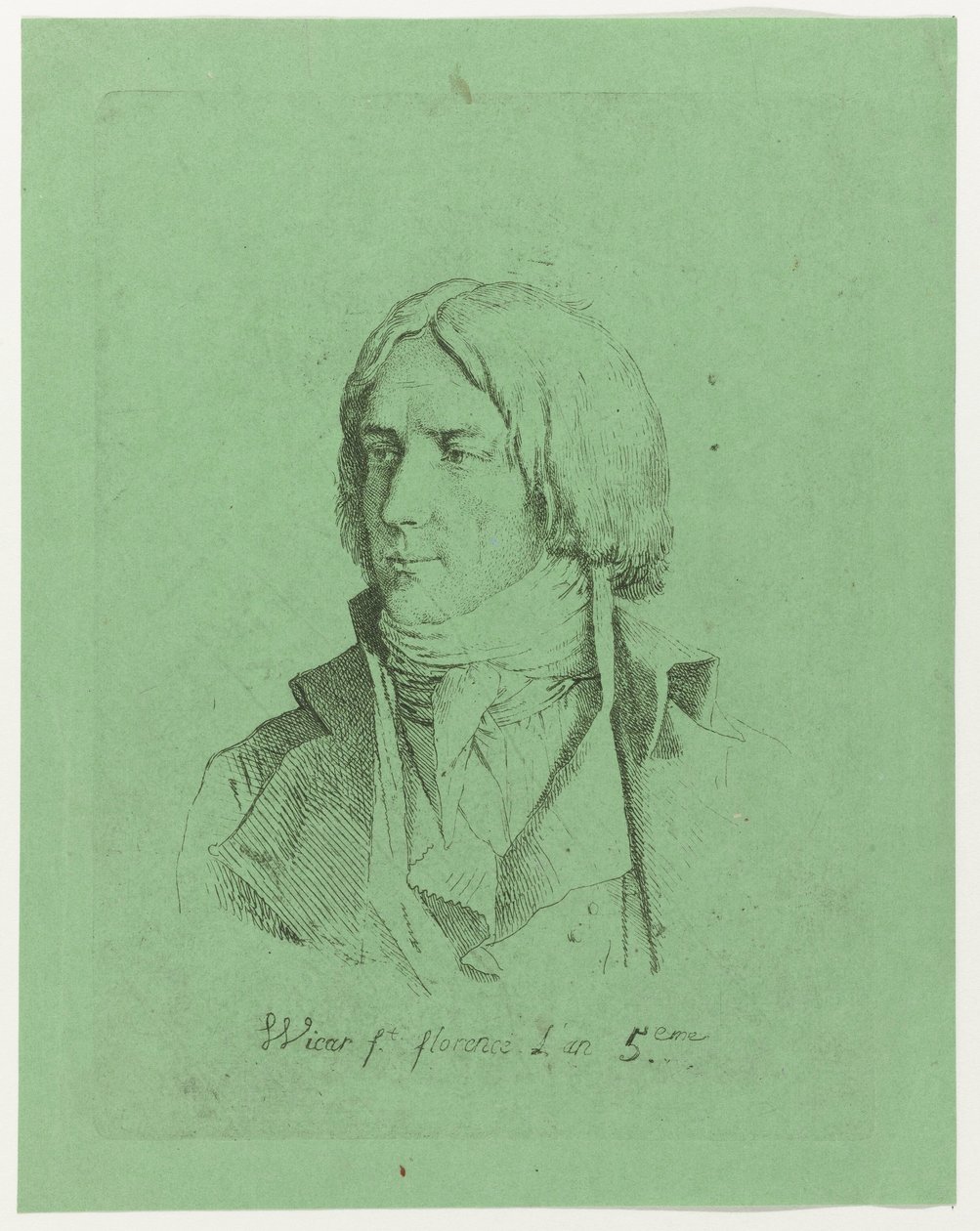 Porträt eines unbekannten jungen Mannes von Jean Baptiste Joseph Wicar