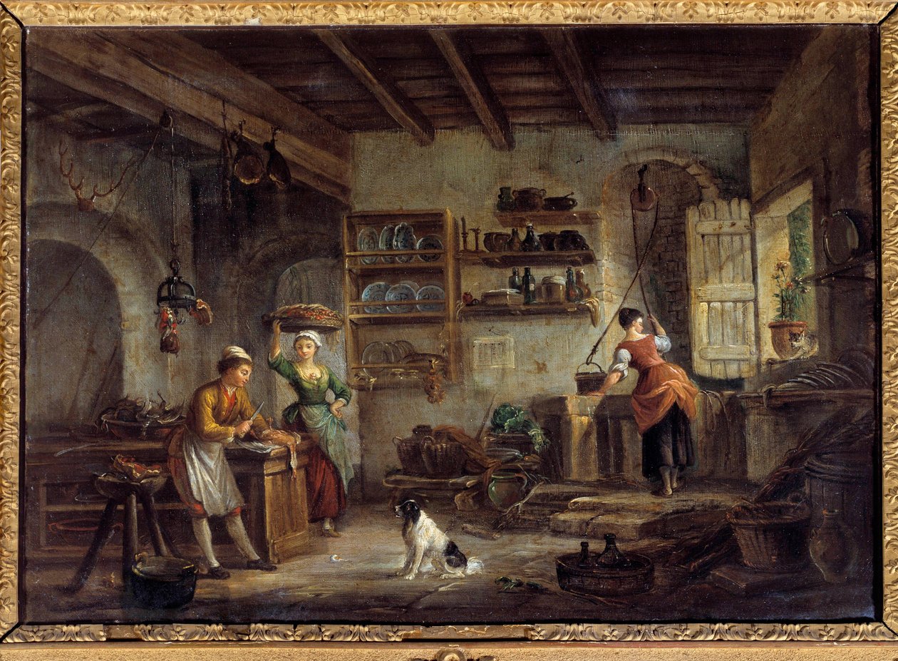 Eine Kücheninterieur von Jean Baptiste Lallemand