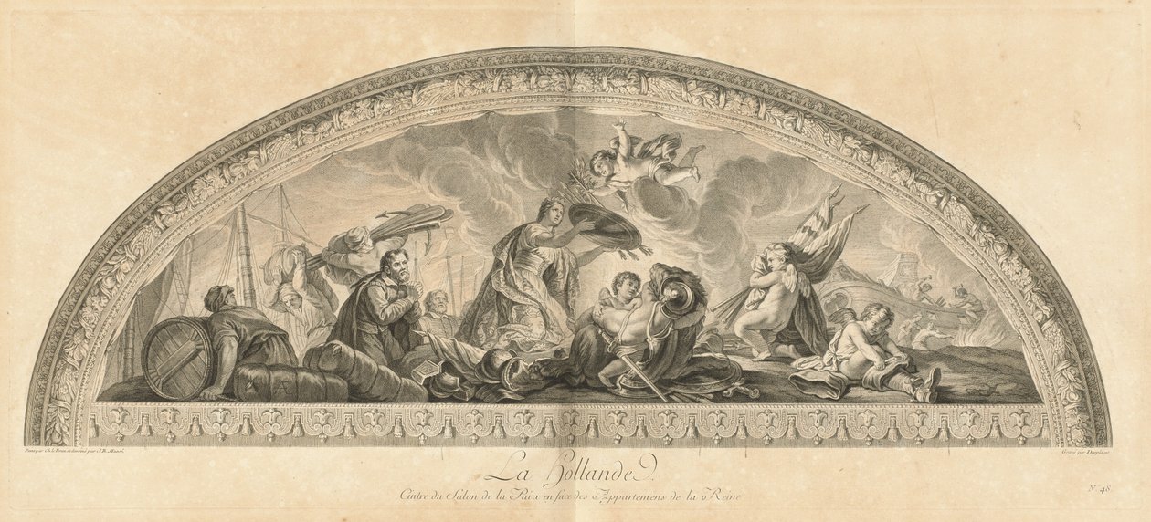 Holland, Zentrum des Salons des Friedens gegenüber den Gemächern der Königin [pl. 48] von Jean Baptiste Masse