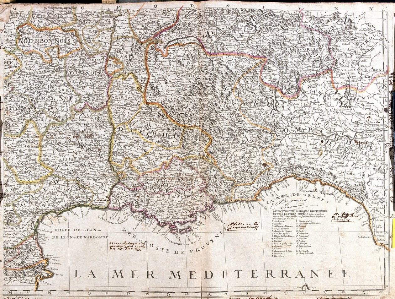 Karte von Dauphiné und Provence (Frankreich) von Jean Baptiste Nolin