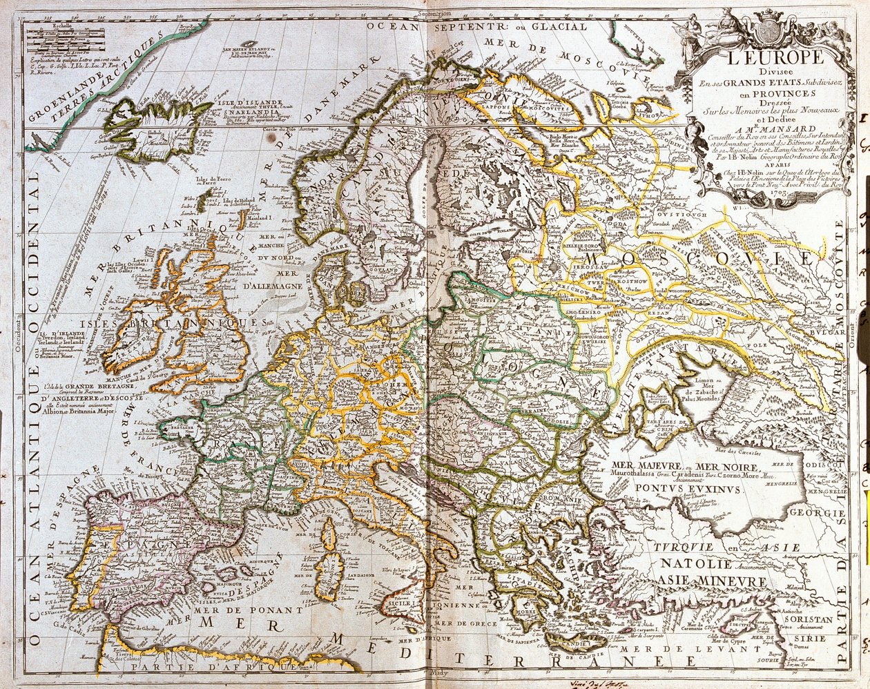 Karte von Europa von Jean Baptiste Nolin