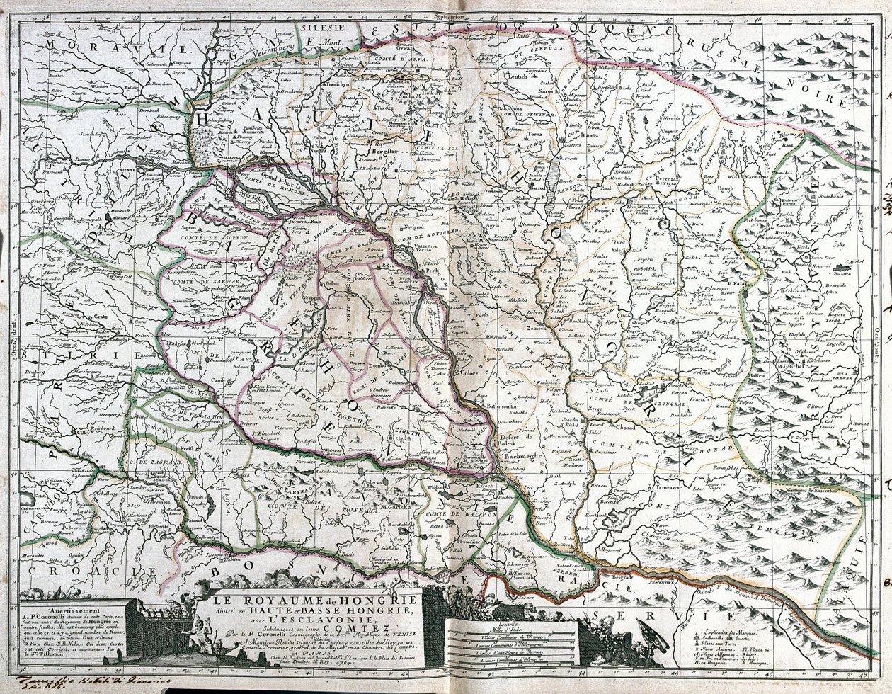 Karte des Königreichs Ungarn von Jean Baptiste Nolin