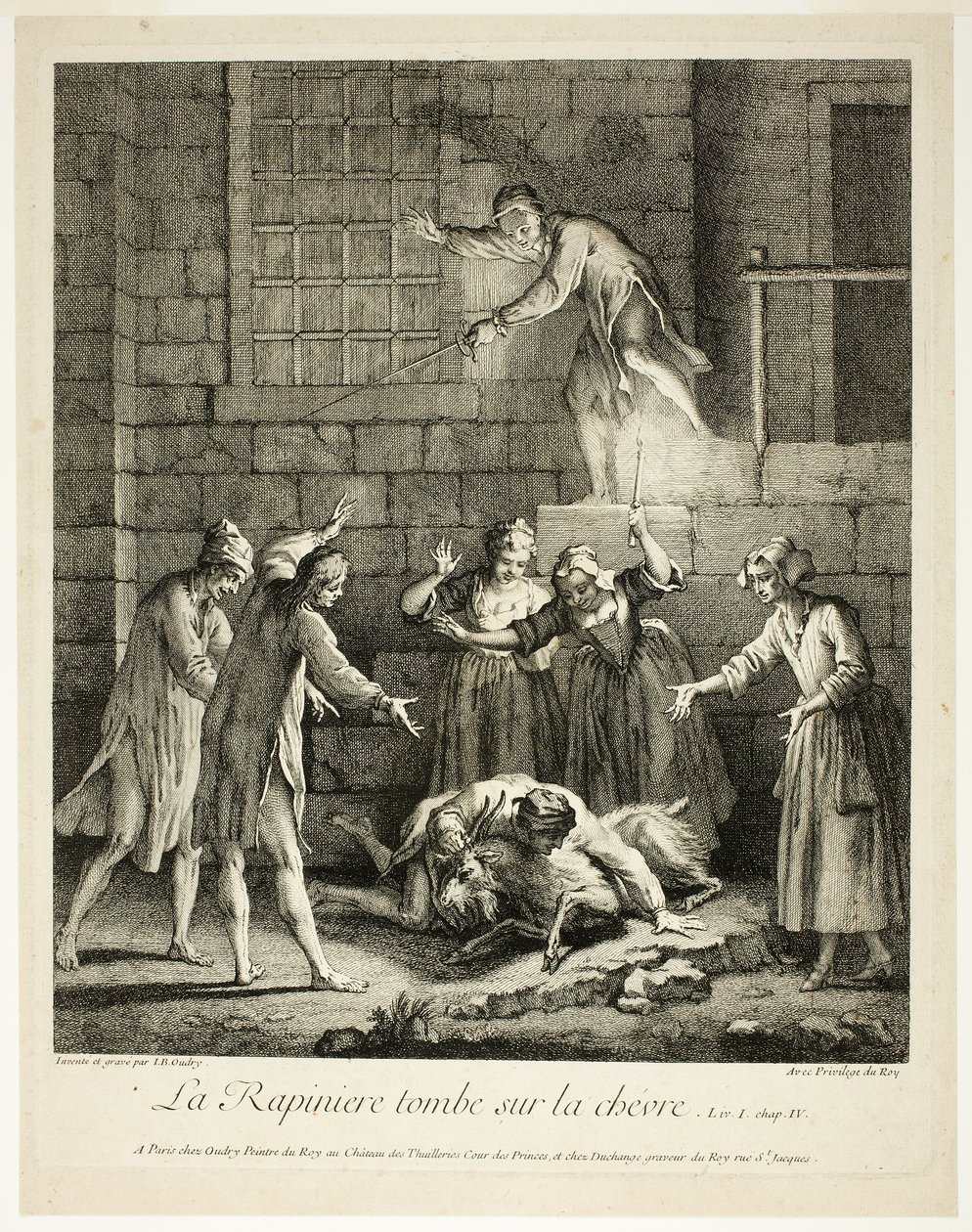 Comic-Geschichten: Der Plünderer fällt auf die Ziege von Jean Baptiste Oudry