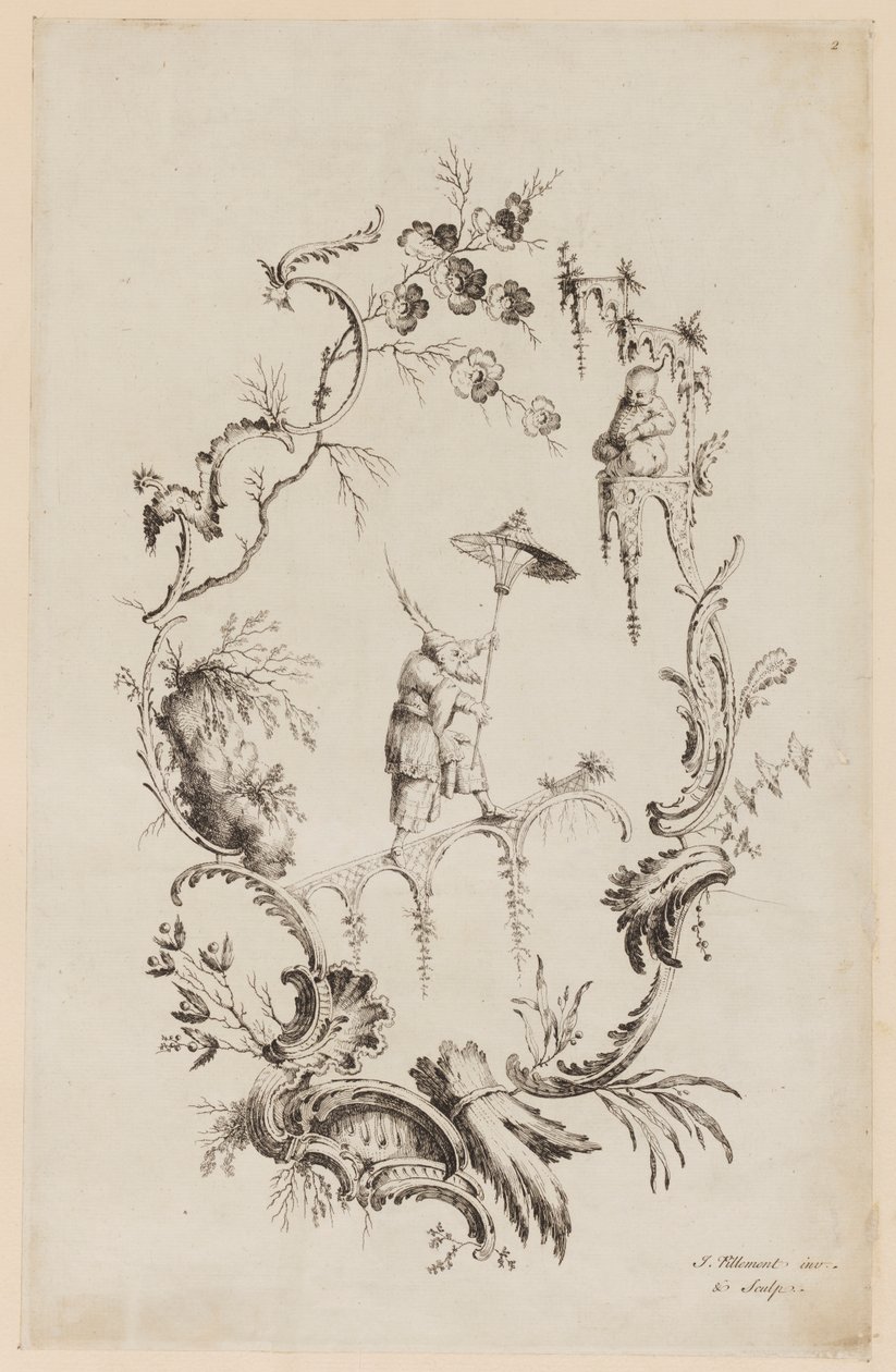 Tafel 2, aus "A New Book of Chinese Ornaments" von Jean Baptiste Pillement