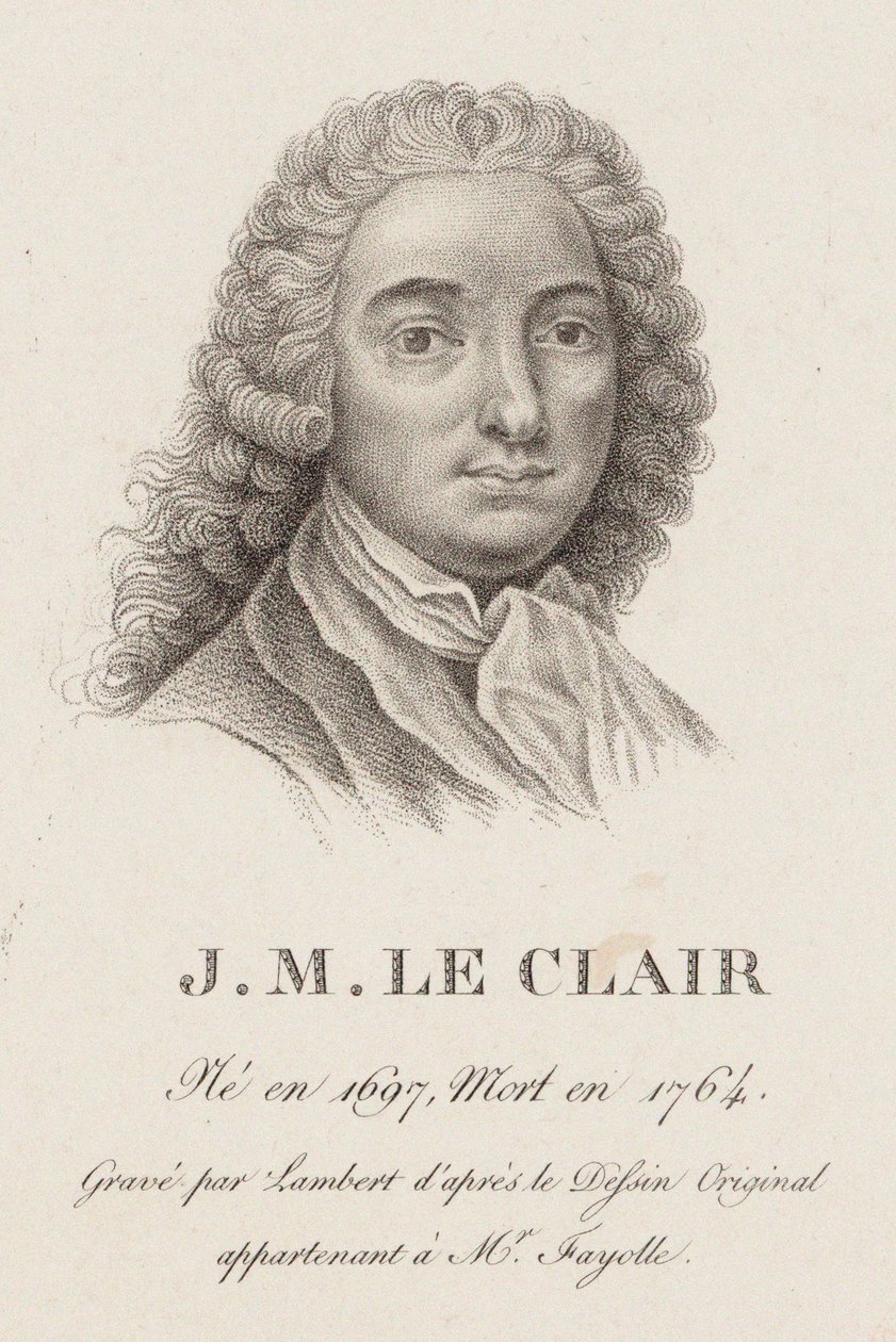 Porträt des Geigers und Komponisten Jean-Marie Leclair 1697-1764 von Jean Baptiste Ponce Lambert