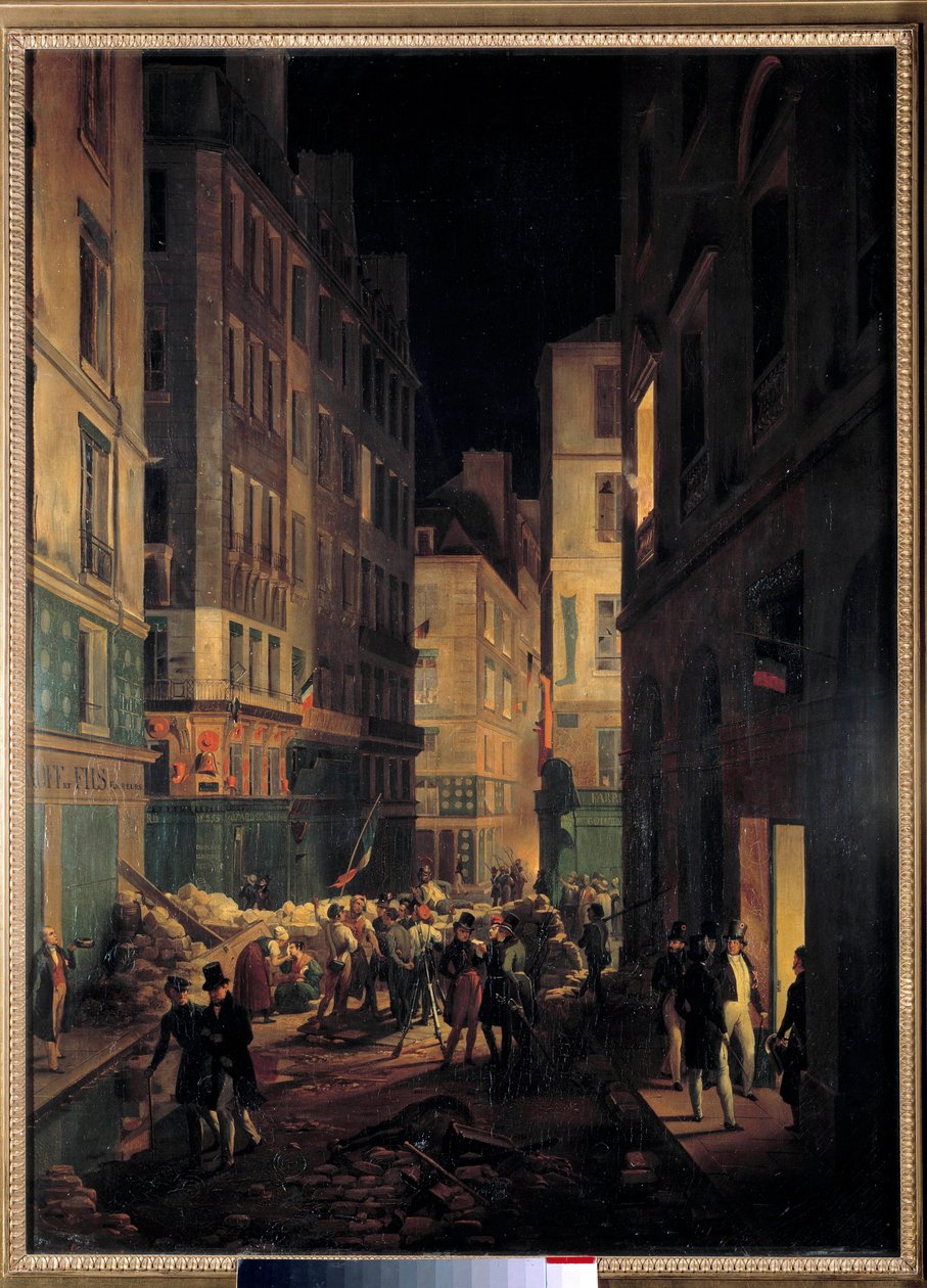 Episode der Revolution von 1830: Louis-Philippe, Herzog von Orléans, erreicht den Palais-Royal von Jean Baptiste Prudent Carbillet