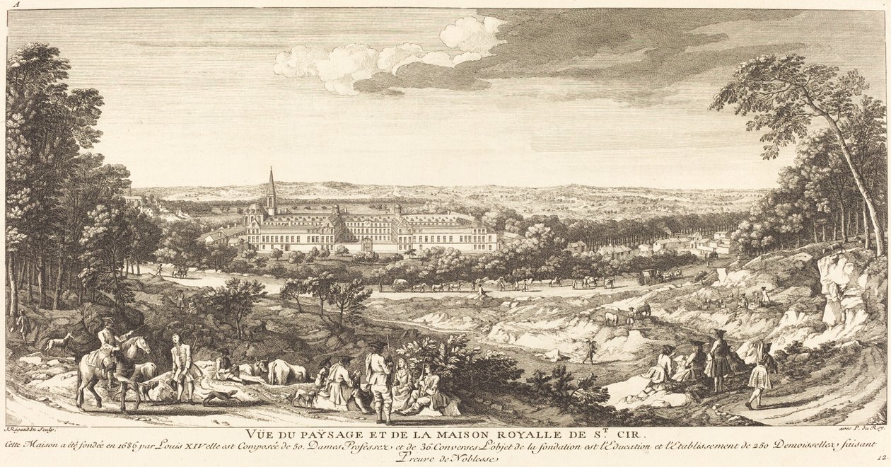 Ansicht der Landschaft des königlichen Hauses von Saint Cir von Jean Baptiste Rigaud