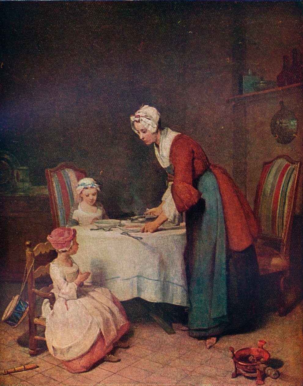 Le Benedicite Gnade vor dem Essen, um 1740. 1911 von Jean Baptiste Simeon Chardin