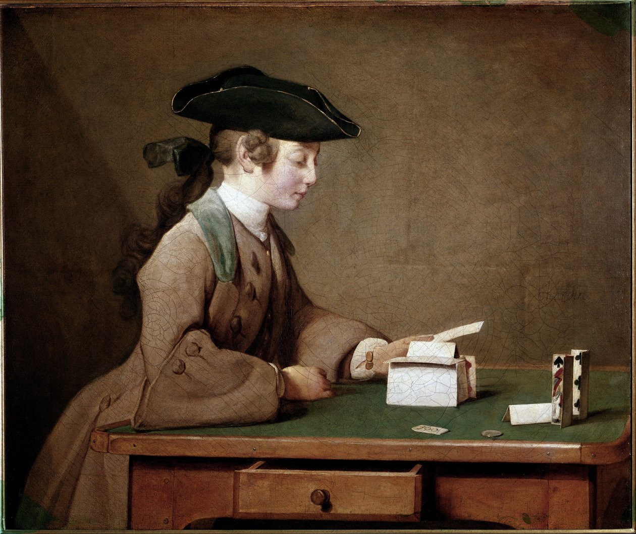 Das Kartenhaus von Jean Baptiste Simeon Chardin