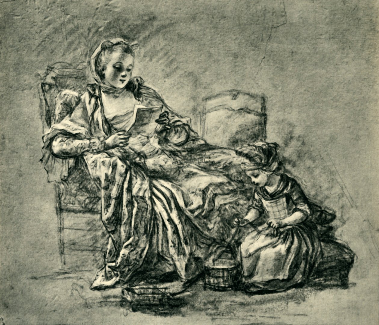 Der Brief, Mitte bis Ende des 18. Jahrhunderts, 1943 von Jean Baptiste Simeon Chardin