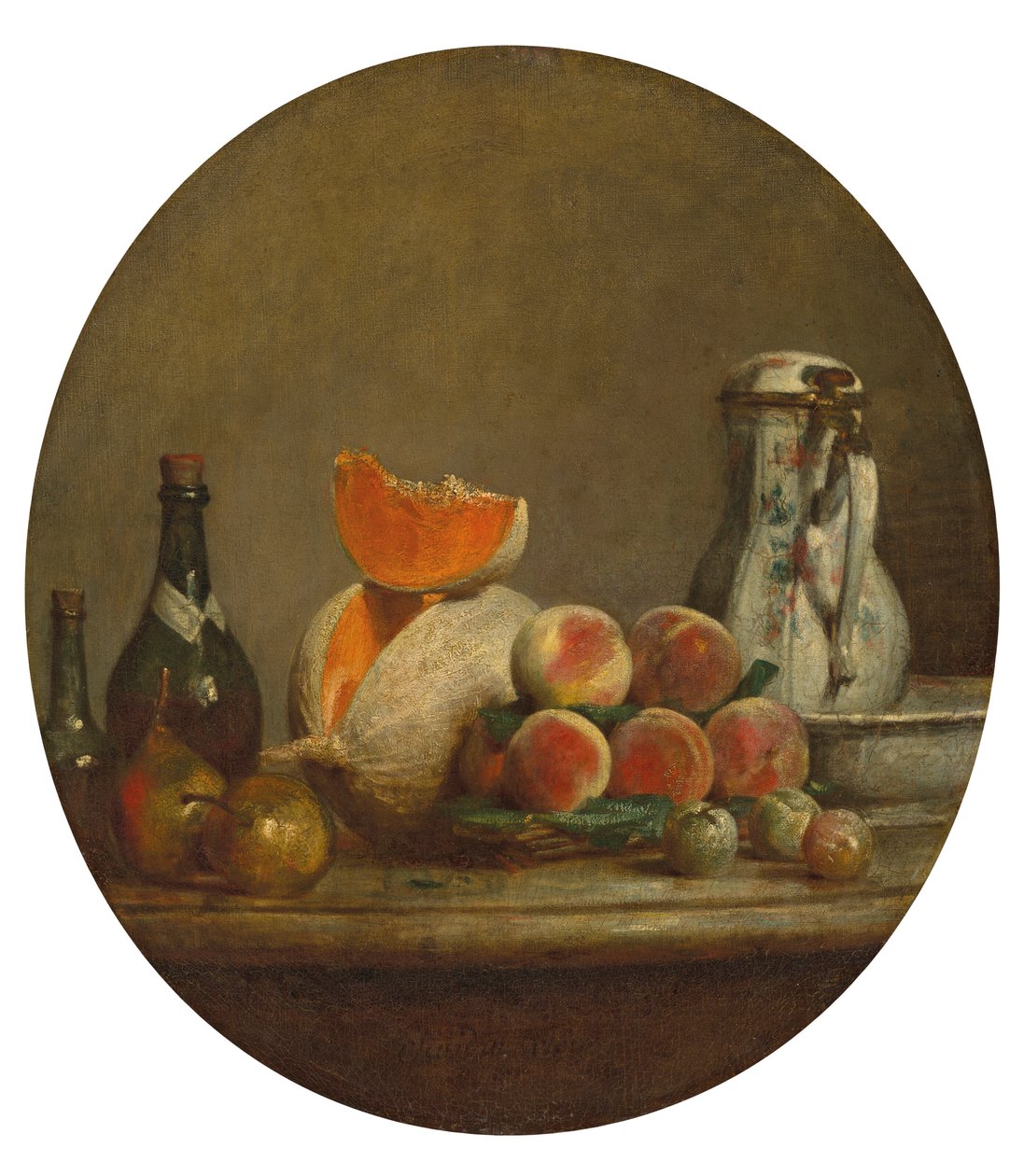 Die aufgeschnittene Melone von Jean Baptiste Simeon Chardin