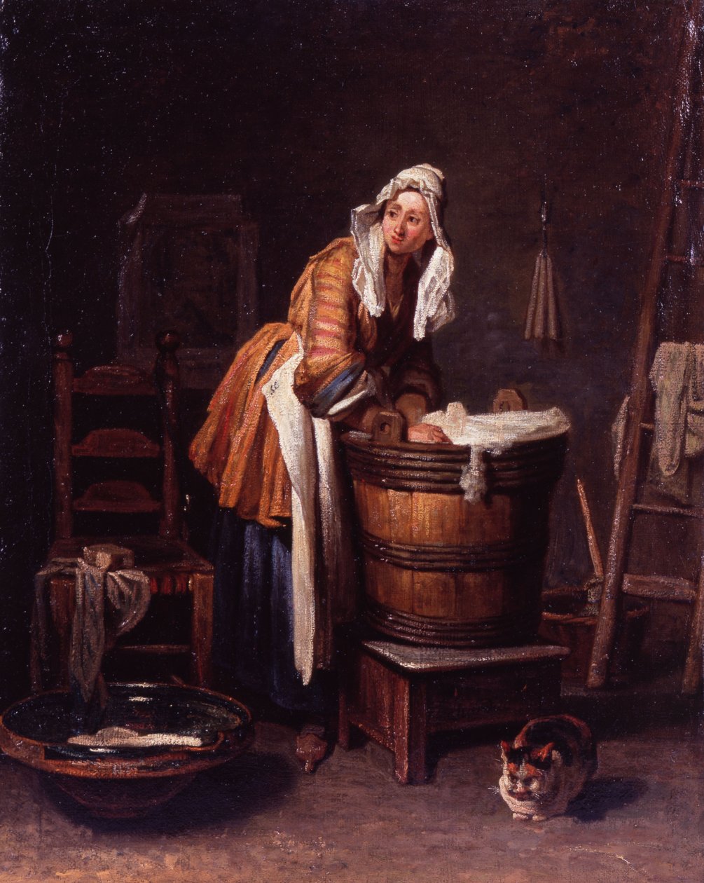 Waschfrau von Jean Baptiste Simeon Chardin