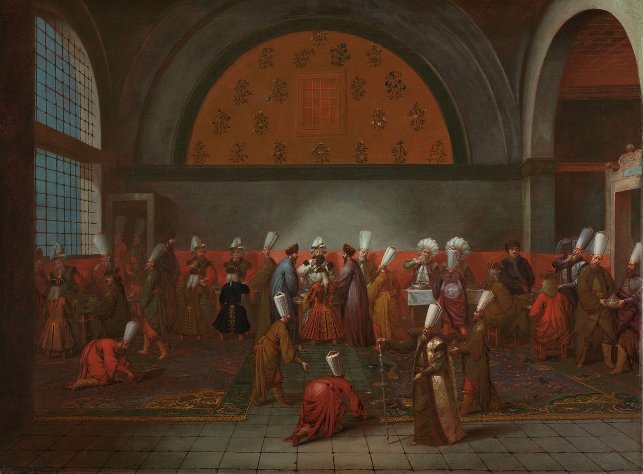 Das Mahl zu Ehren des Botschafters Cornelis Calkoen, ca. 1727-30 von Jean Baptiste Vanmour