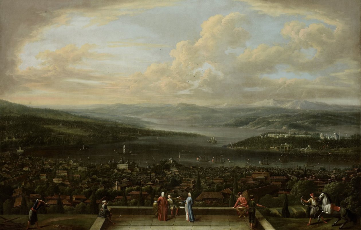 Ansicht von Istanbul von der niederländischen Botschaft in Pera von Jean Baptiste Vanmour