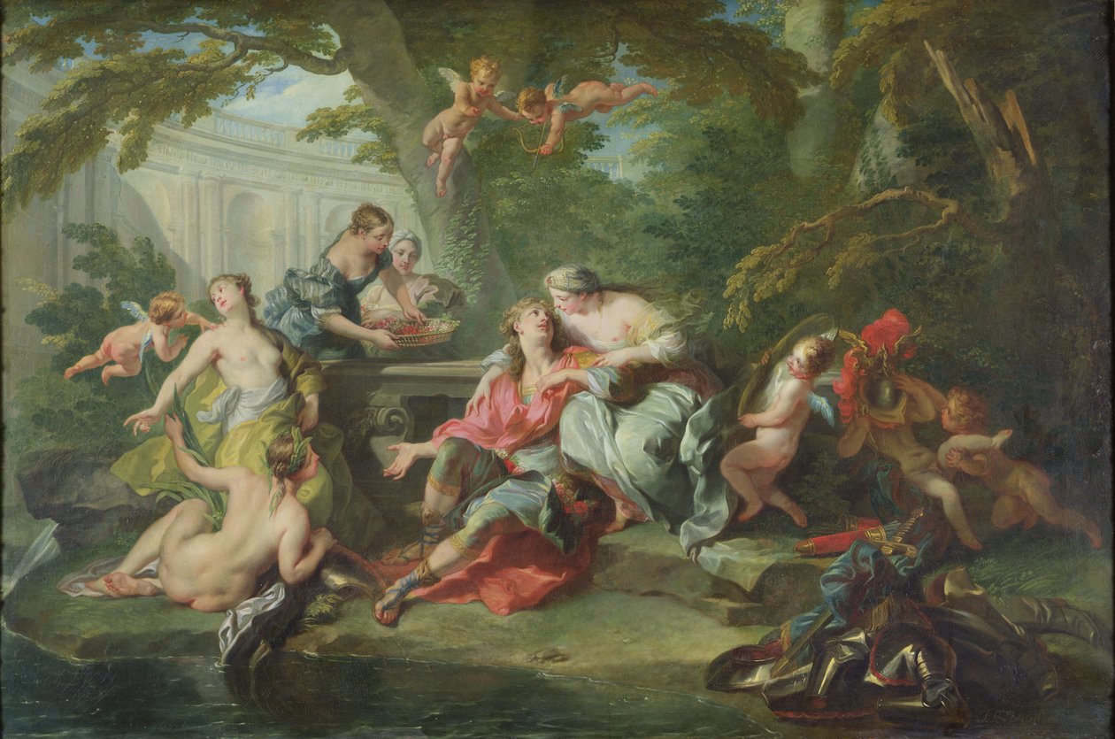 Renaud in den Armen von Armide von Jean Baptiste van Loo