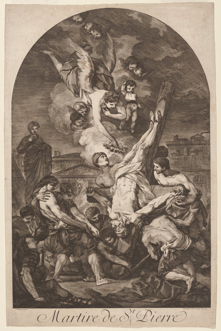 Martyrium des heiligen Petrus, ca. 1750er Jahre von Jean Barbault