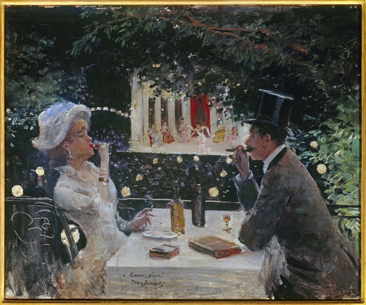Abendessen bei den Botschaftern. Gemälde von Jean Beraud (1849-1935), 20. Jahrhundert. Öl auf Holz. Paris, Musee Carnavalet von Jean Beraud