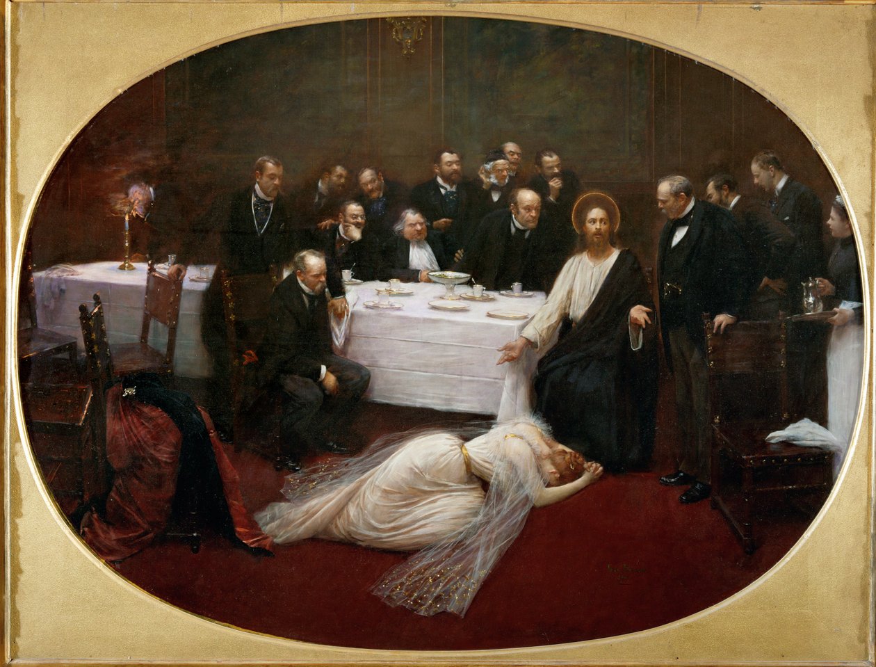 Magdalena im Haus des Pharisäers von Jean Beraud