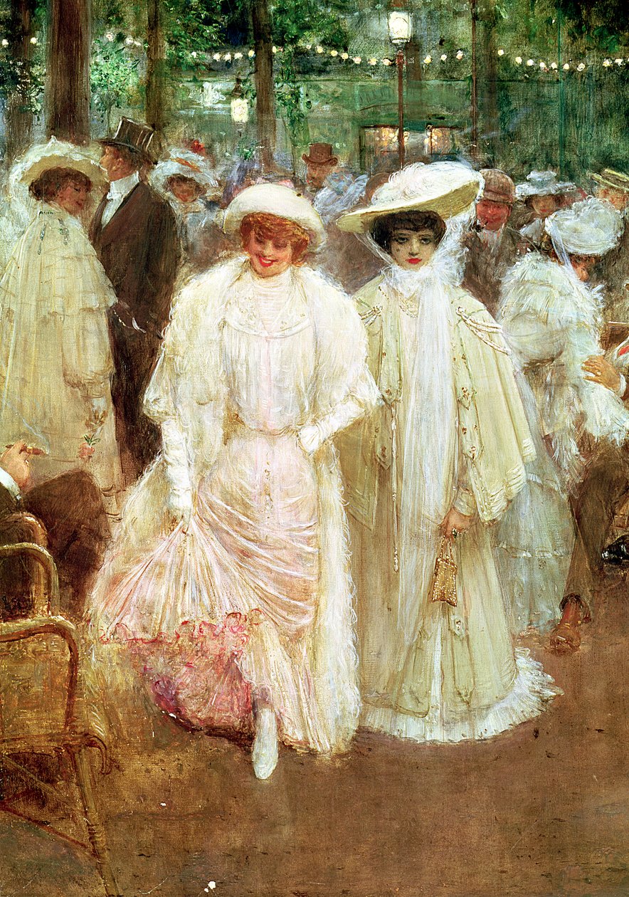 Die Gärten von Paris oder Die Schönheiten der Nacht, 1905 (Detail) von Jean Beraud