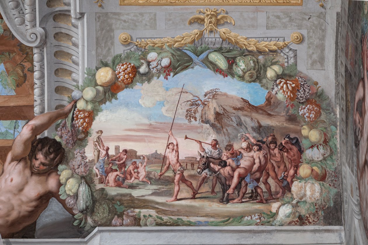 Eines der einundvierzig Paneele mit Szenen, die die Ereignisse des Bacchus erzählen von Jean Boulanger
