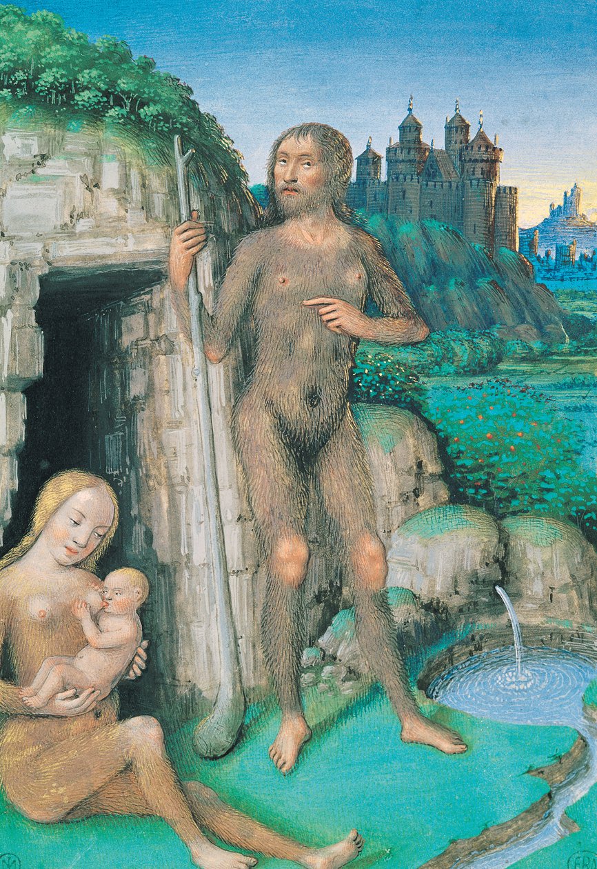 Die vier Zustände der Gesellschaft: Der wilde Zustand von Jean Bourdichon