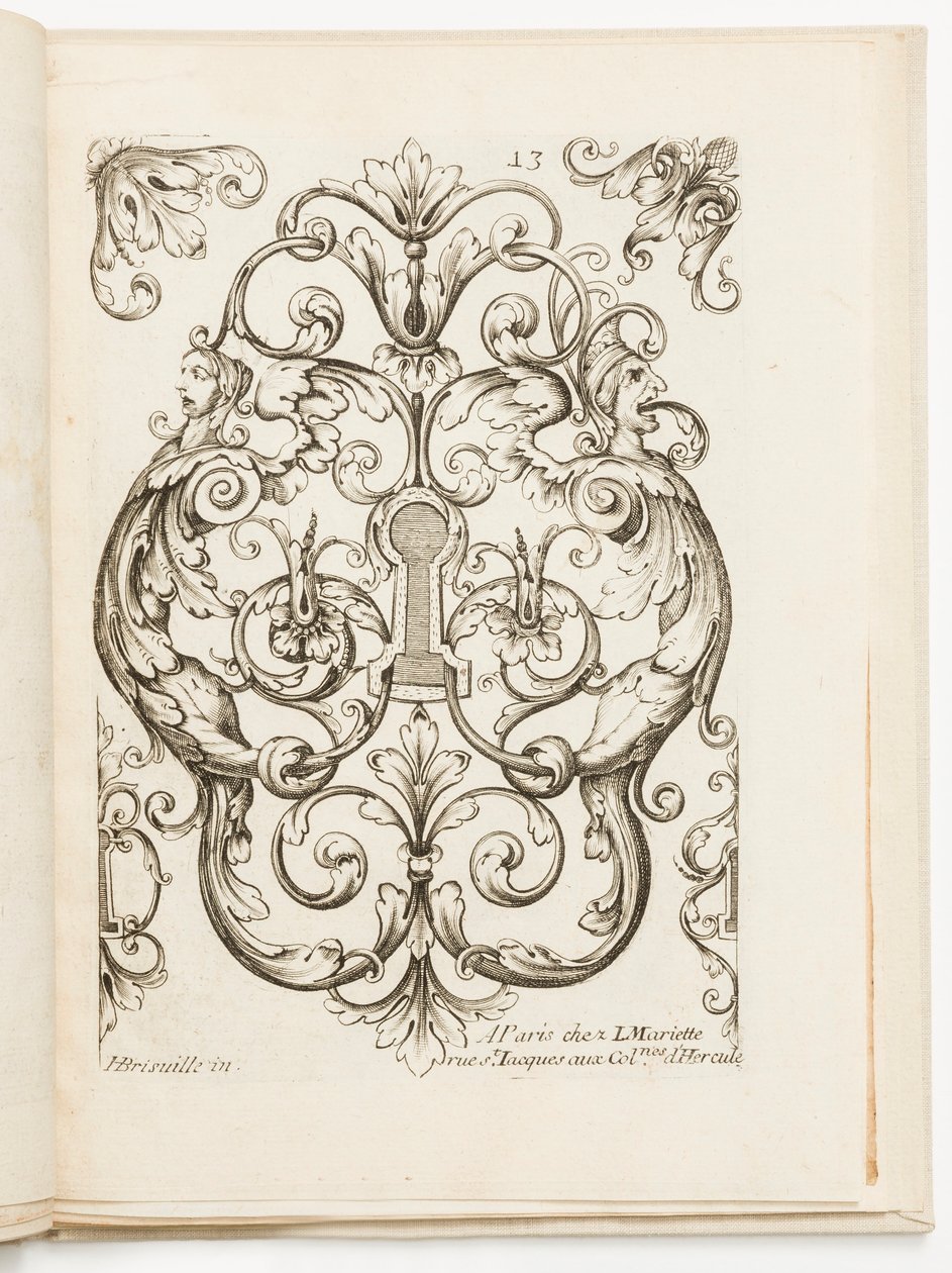 Tafel 13, aus Verschiedene Entwürfe für Schlosser von Jean Bérain the Elder