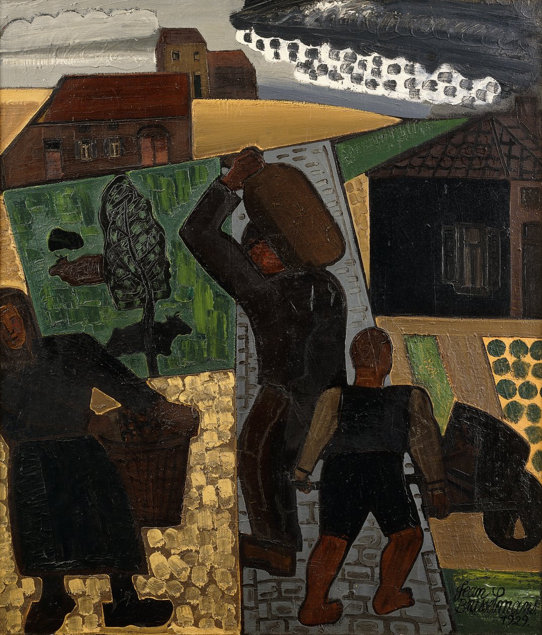 Rückkehr nach Hause von der Arbeit von Jean Brusselmans