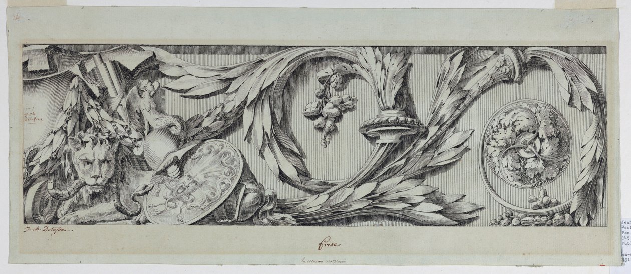 Fries mit Rinceau, 1775–80 von Jean Charles Delafosse
