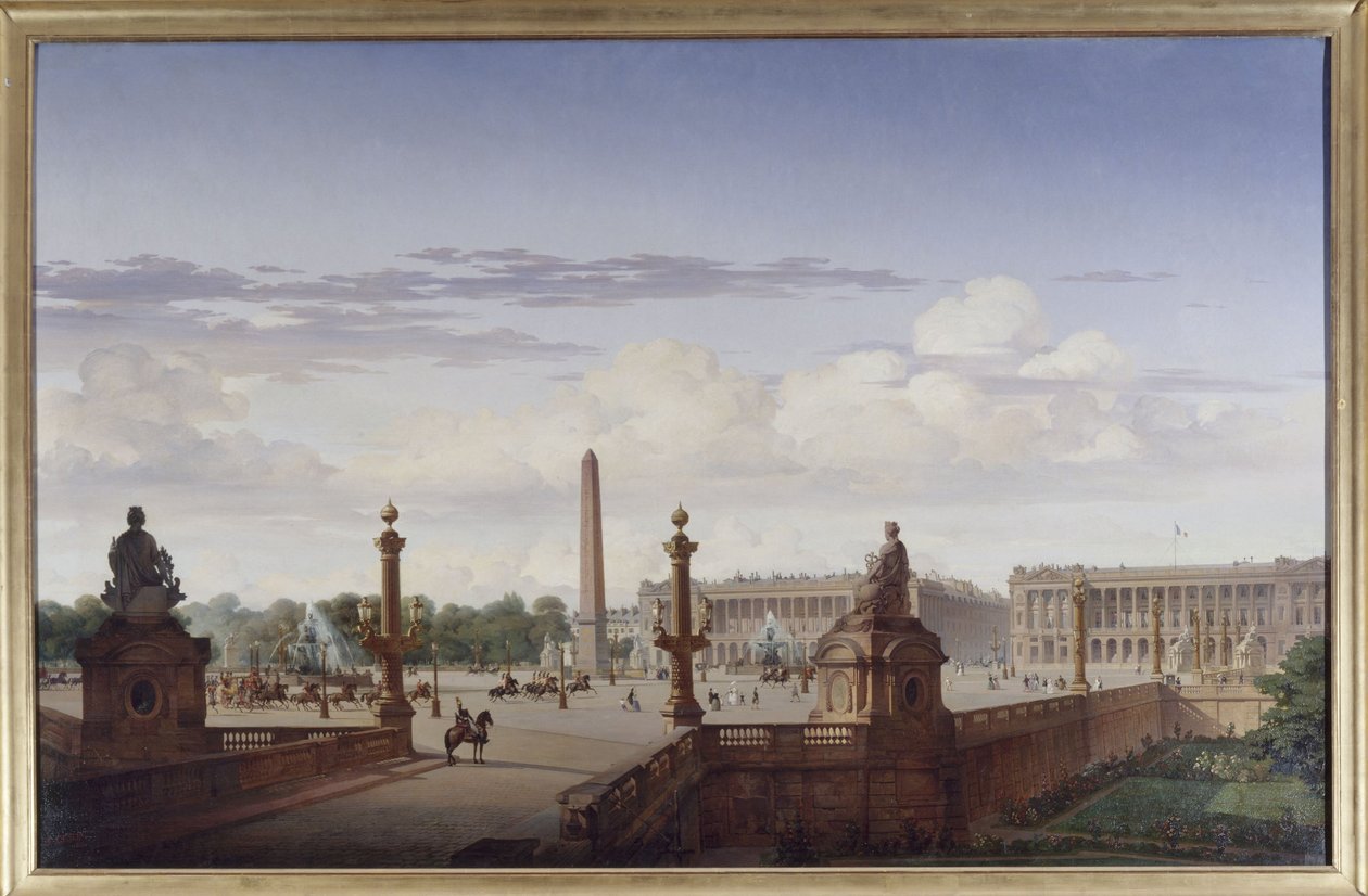 La place de la Concorde, vue de la terrasse du bord de l
