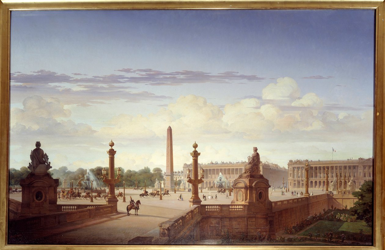 Der Place de la Concorde von der Terrasse am Wasser gesehen von Jean Charles Geslin