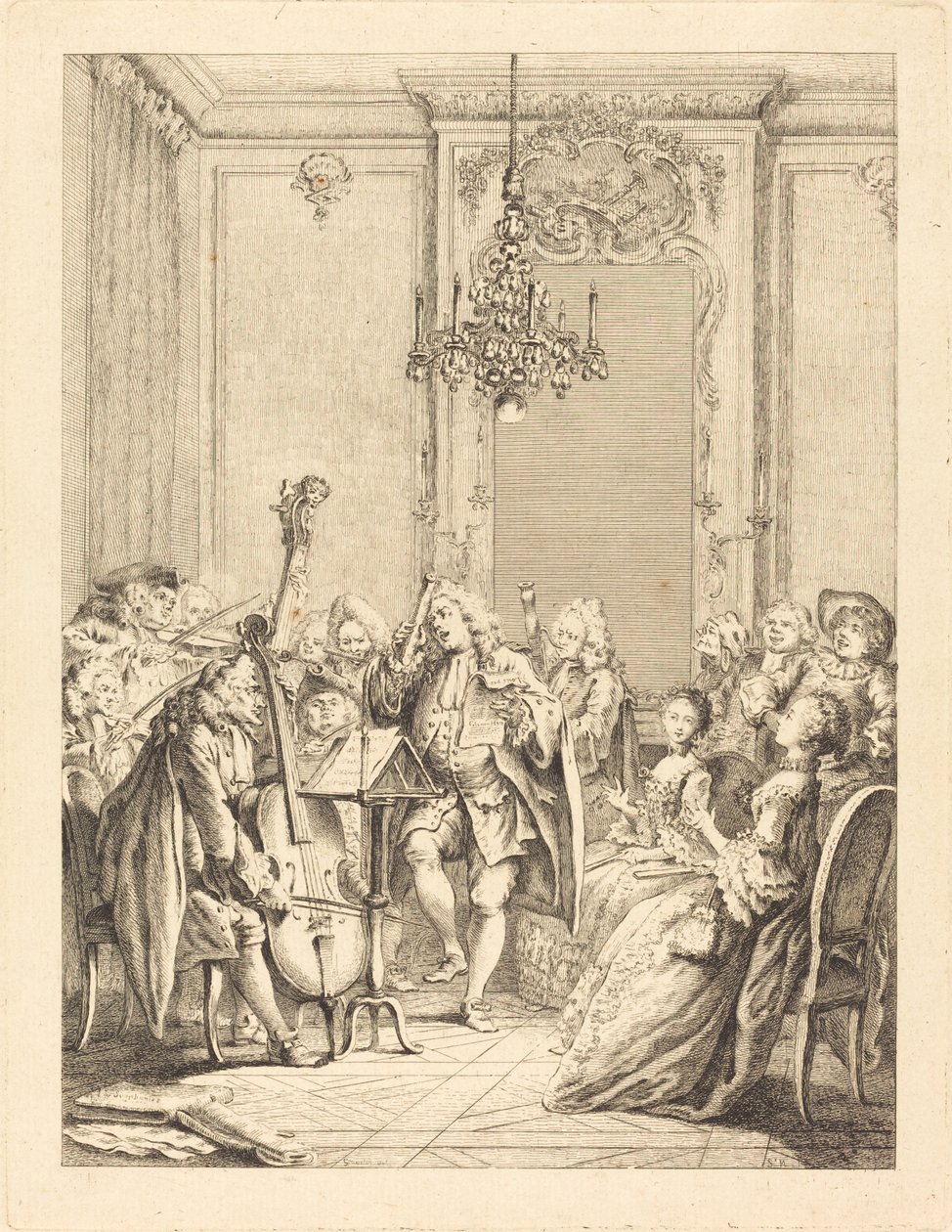 Das Konzert von Jean Claude Richard de Saint Non after Hubert François Gravelot
