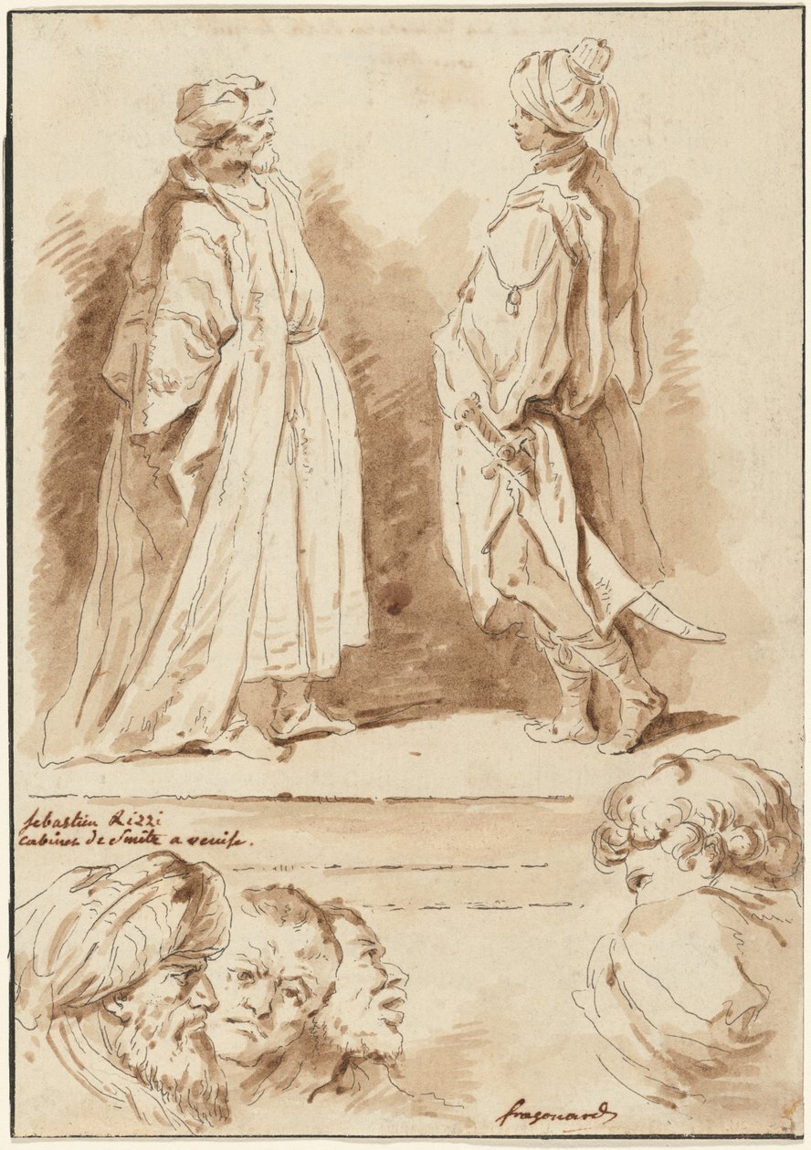 Details aus "Die Anbetung der Könige" und "Der Teich von Bethesda" von Jean Claude Richard de Saint Non after Jean Honoré Fragonard after Sebastiano Ricci