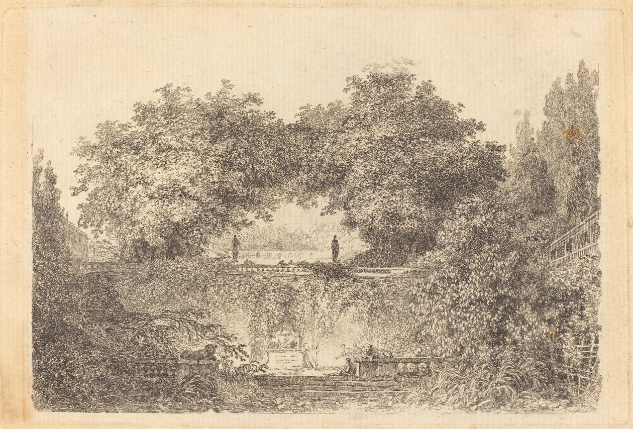 Der kleine Park von Jean Claude Richard de Saint Non after Jean Honoré Fragonard