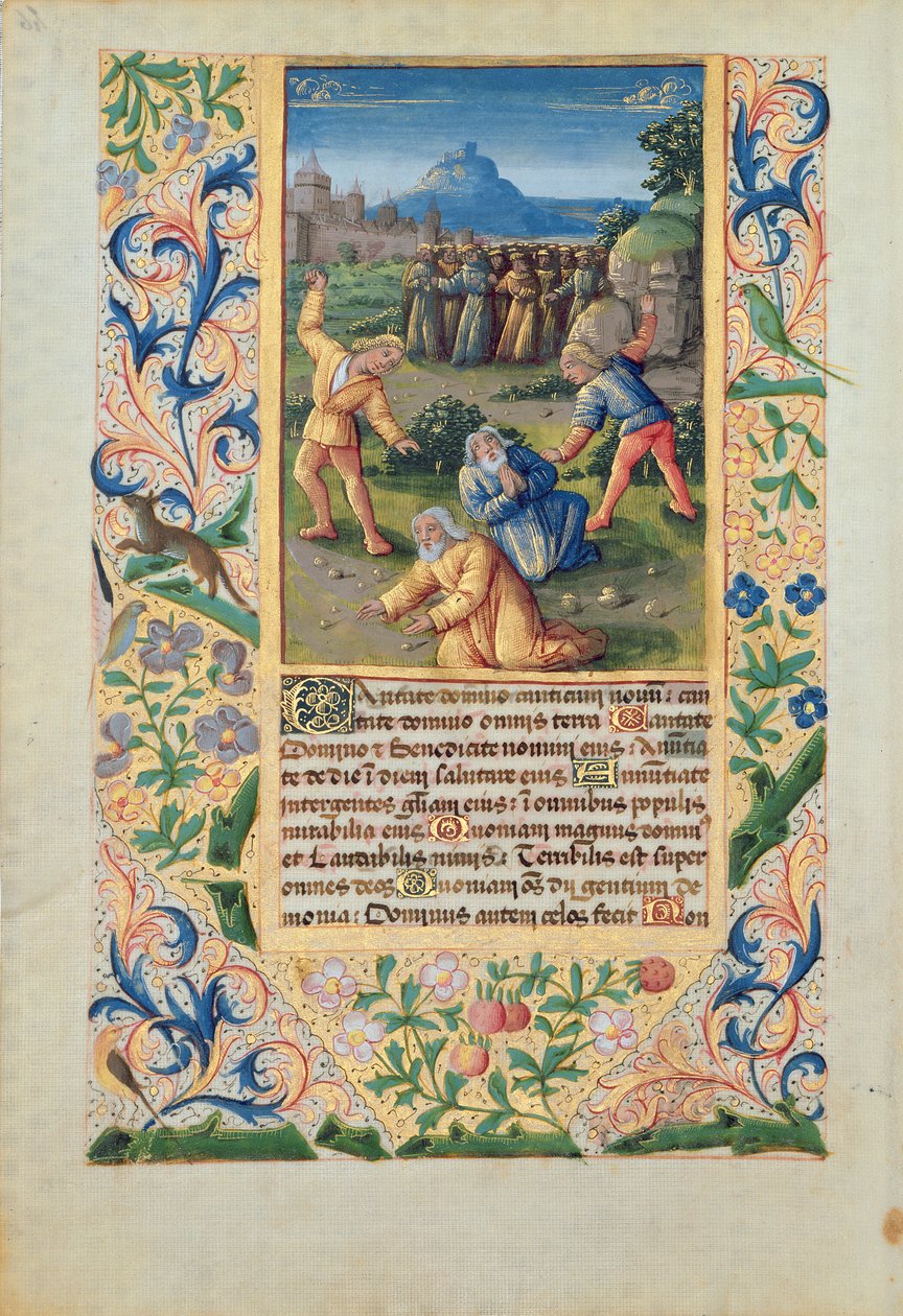 Die Steinigung des Heiligen Stephanus, aus den 