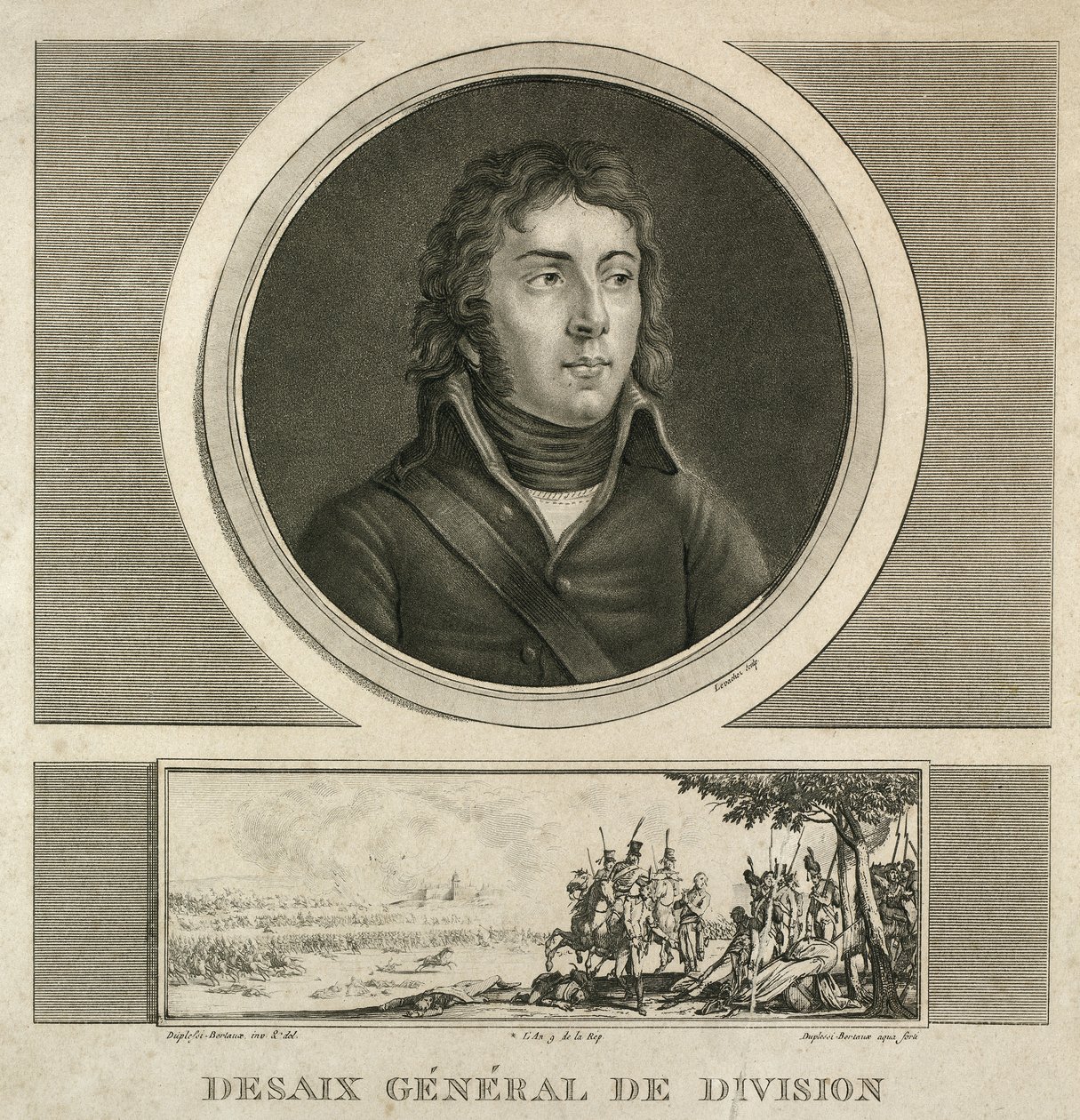 Porträt von General Louis Charles Antoine Desaix (circa 1800 - 1815) von Jean Duplessi Bertaux