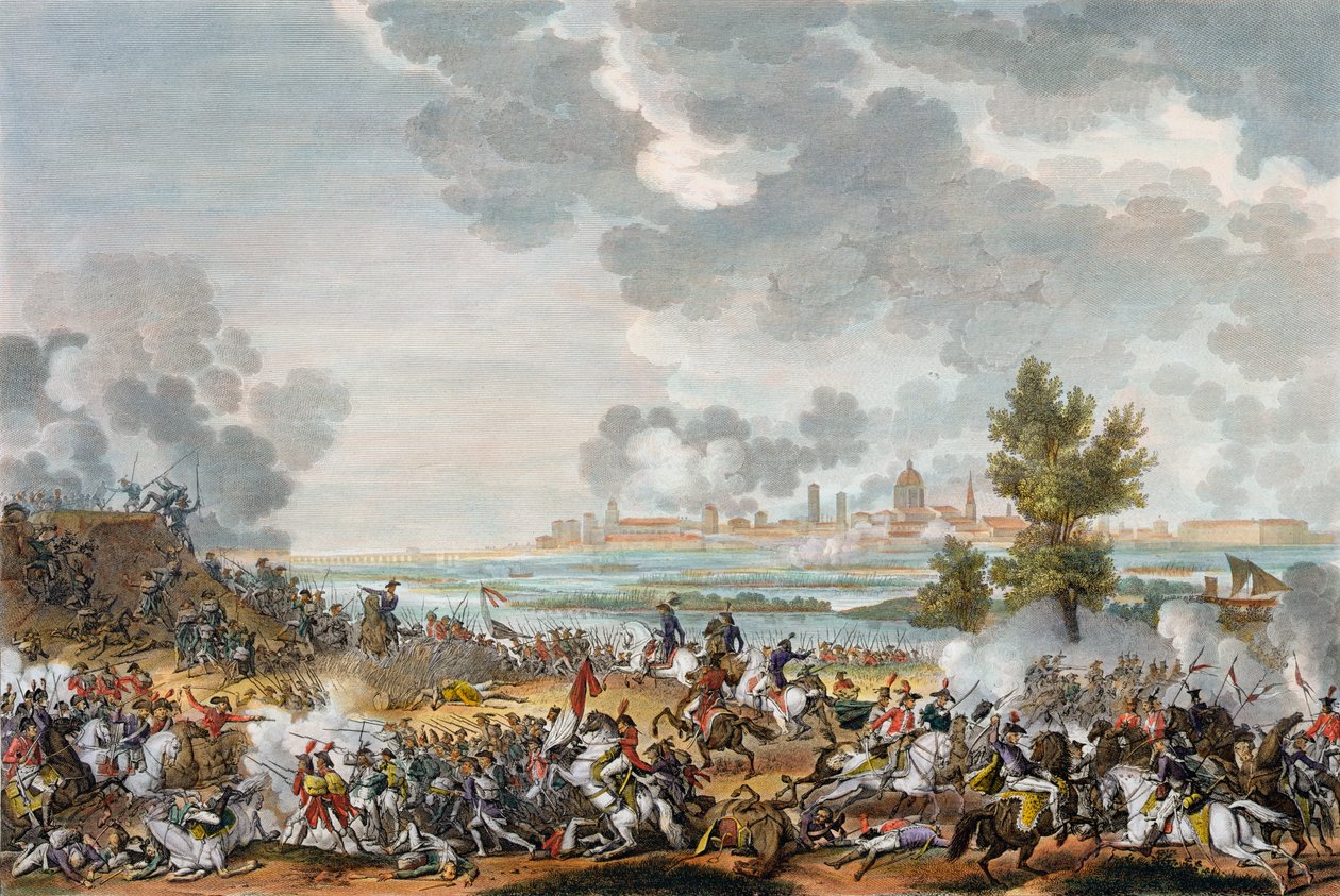 Die Schlacht von San Giorgio di Mantova, Italien, 29. Fructidor, Jahr 4 (September 1796) von Jean Duplessis-Bertaux