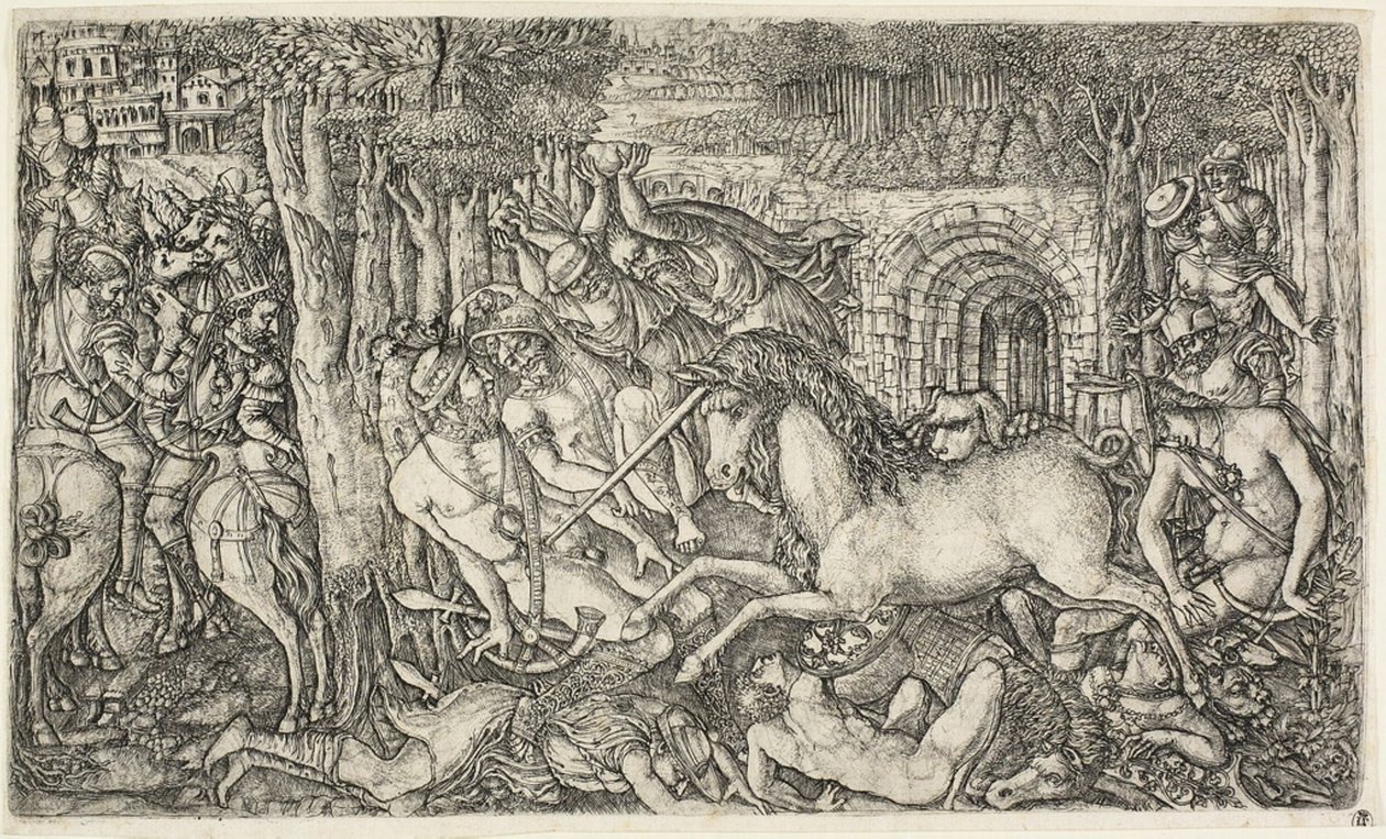 Ein König, verfolgt vom Einhorn von Jean Duvet