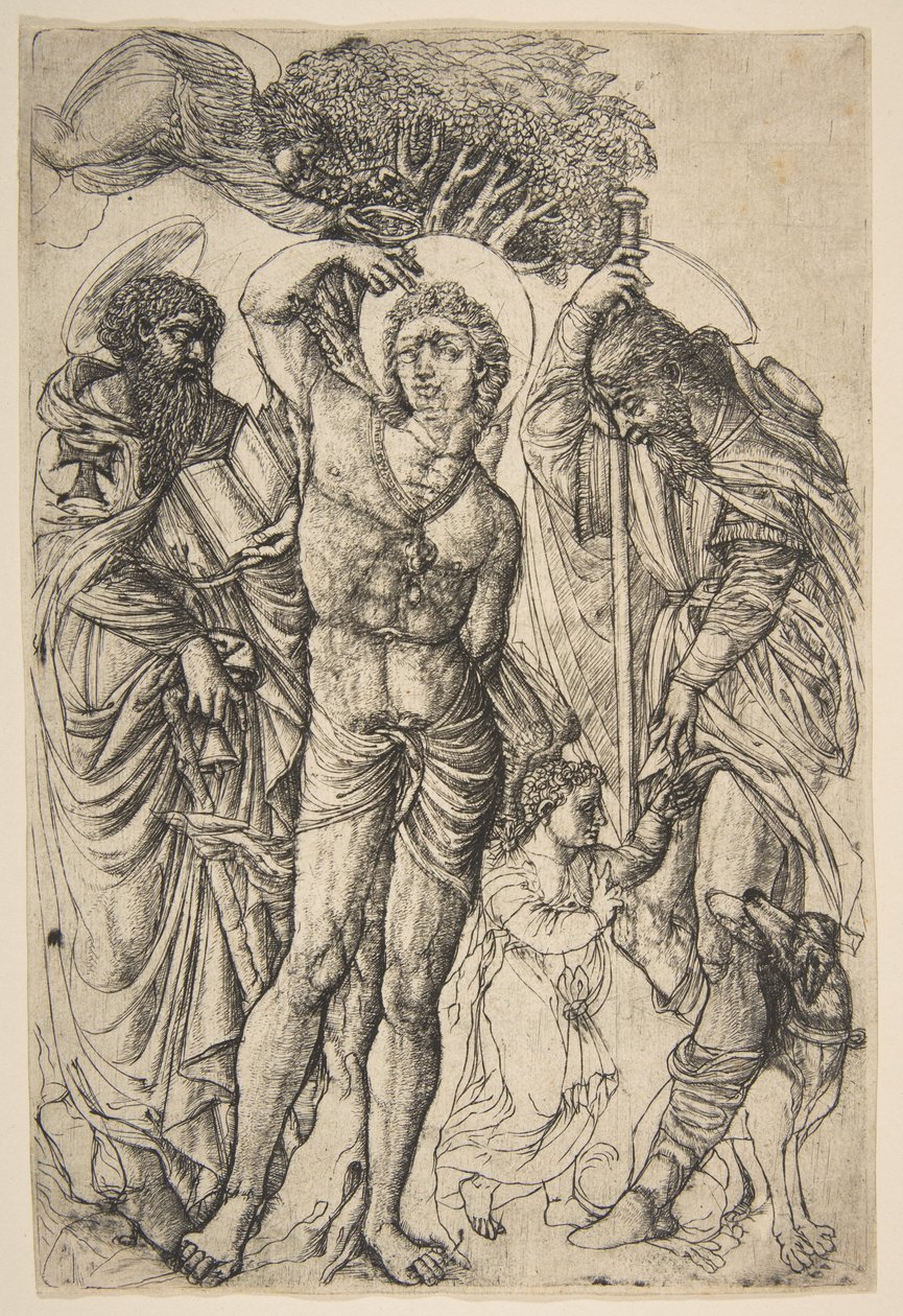 Die Heiligen Sebastian, Antonius und Rochus von Jean Duvet