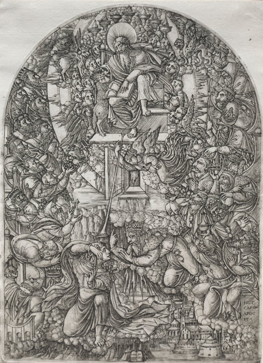 Die Apokalypse: St. Johannes wird in den Himmel gerufen, 1555 von Jean Duvet