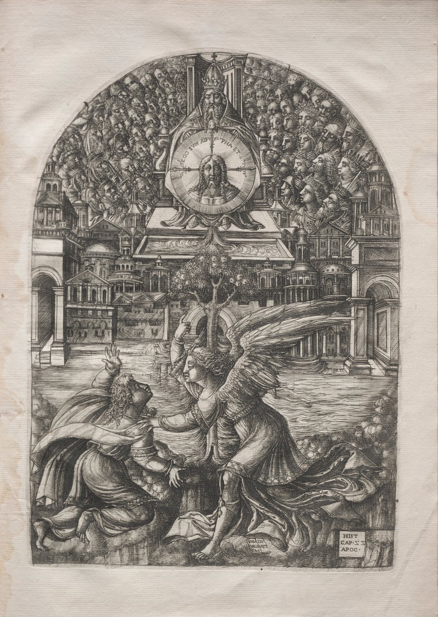 Die Apokalypse: Der Engel zeigt St. Johannes die Quelle des lebendigen Wassers von Jean Duvet